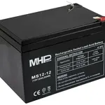 Mhpower olověný akumulátor ms12-12 agm 12 v 12 ah faston f2 6,3 mm