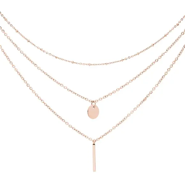 Troli Trojitý bronzový náhrdelník