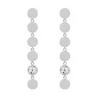 Preciosa Dlouhé ocelové náušnice Essential s kubickou zirkonií 7434 00