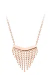 Troli Moderní ocelový náhrdelník s ozdobou Chains Rose Gold