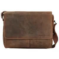 Trendy pánská kožená pracovní taška GW Flawius, khaki