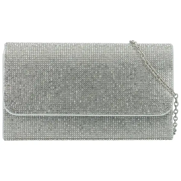 Módní dámské psaníčko Moon Manga, stříbrné