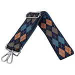 Náhradní dámský látkový popruh Nataša, tmavě modrá - hnědá