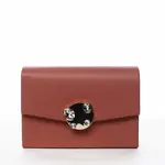 Luxusní dámská koženková společenská kabelka Luxury life, korálová