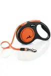 Vodítko Flexi Neon M pásek 5m/25kg černá/oranžová new