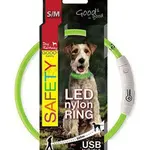 Obojek Dog Fantasy světelný USB zelený 45cm 1ks