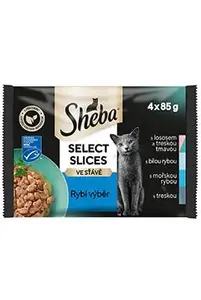 Sheba kapsa rybí šťavnatý výběr 4x85g