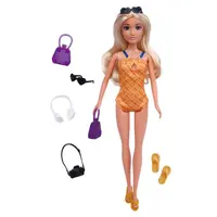 Bábika v plavkách, s doplnkami 30 cm