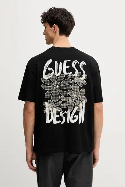 Bavlněné tričko Guess pánské, černá barva, M5YI20 K8FQ4