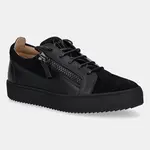 Kožené tenisky Giuseppe Zanotti Maylondon pánské, černá barva, RU40037.001