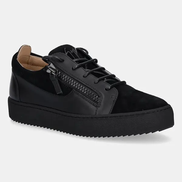 Kožené tenisky Giuseppe Zanotti Maylondon pánské, černá barva, RU40037.001