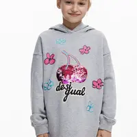 Dívčí šaty Desigual šedá barva, mini, oversize, 25WGVK14