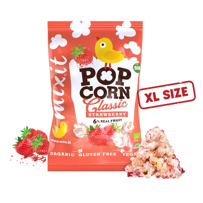MIXIT Velký BIO popcorn - Jahoda 75 g
