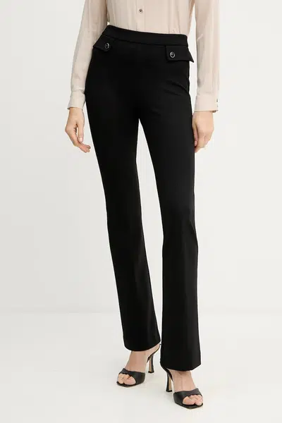 Kalhoty Marciano Guess GWEN dámské, černá barva, zvony, high waist, 5YGB10 7160A