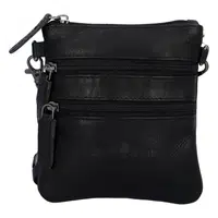 Kožená crossbody kapsa černá - Greenwood Lekky