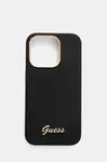 Obal na telefon Guess iPhone 15 Pro 6.1" černá barva, GUHCP15LSMBSLK