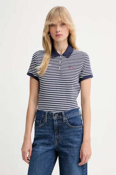 Polo tričko Levi's dámské, tmavomodrá barva, 52599