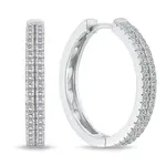 Brilio Silver Překrásné stříbrné kruhy se zirkony EA769W