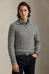 Vlněný svetr Polo Ralph Lauren pánský, šedá barva, 710974165