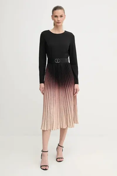 Šaty Dkny černá barva, midi, DD4H1C24