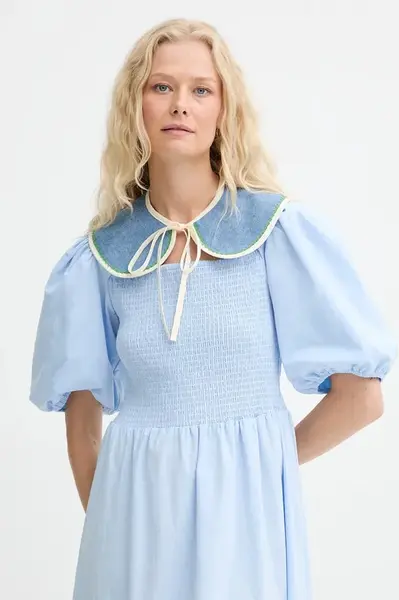 Ozdobný límec z džínoviny Renewed creative upcycling