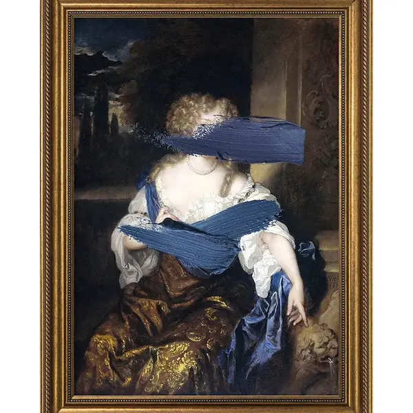 Nástěnná dekorace v rámu home & lifestyle LADY FROM THE BAROQUE 50 x 70 cm více barev