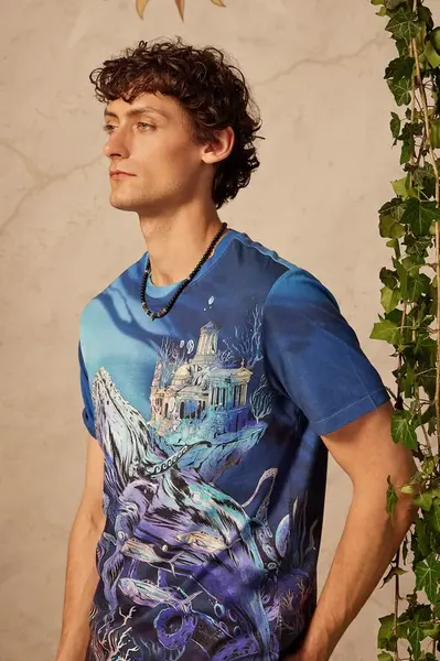 Bavlněné tričko Medicine pánské, tmavomodrá barva