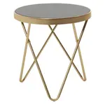 MID.YOU ODKLÁDACÍ STOLEK, černá, barvy zlata