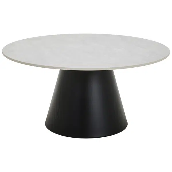 MID.YOU KONFERENČNÍ STOLEK, černá, světle šedá, kov, keramika, 80/80/39 cm