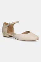 Semišové baleríny Lauren Ralph Lauren Emellie Mj béžová barva, 802974359001