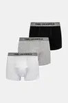 Boxerky Karl Lagerfeld 3-pack pánské, šedá barva, A1M47020