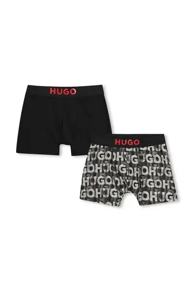 Dětské boxerky HUGO 2-pack černá barva, G00326