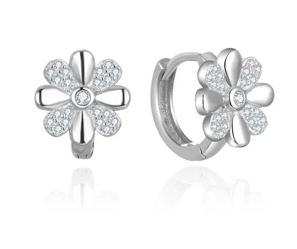 Beneto Pôvabné kruhové náušnice so zirkónmi AGUP2621