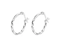 Lotus Silver Nadčasové strieborné náušnice kruhy LP3279-4 / 2