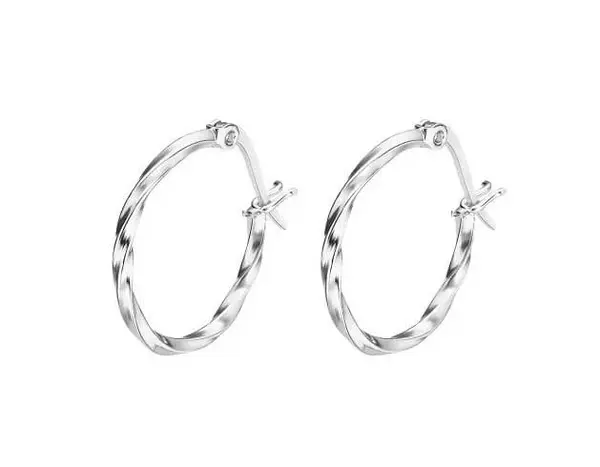 Lotus Silver Nadčasové strieborné náušnice kruhy LP3279-4 / 2