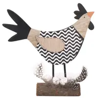 Anděl Sliepočka čenobiela na postavenie 20 cm