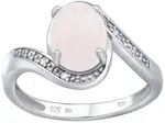 Silvego Strieborný prsteň s prírodným ruženínom JST14809RO 56 mm