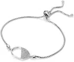 Hot Diamonds Strieborný náramok s diamantom Horizon Topaz DL602