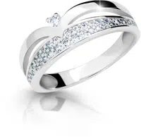 Cutie Jewellery Krásny trblietavý prsteň so zirkónmi Z6820-2544-10-X-2 59 mm
