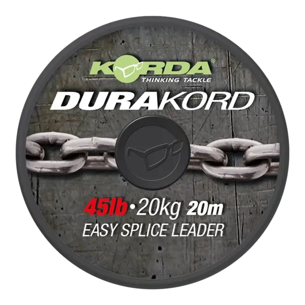 Korda náväzcová šnúrka dura-kord dyneema spliceable leader - 45 lb 20 m