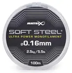 Matrix vlasec soft steel ultra power monofilament 100 m - 0,23 mm 5 kg