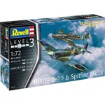 Revell ModelSet lietadla Bf109G-10 & Spitfire Mk.V 1 : 72