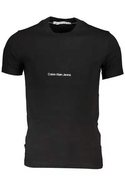 CALVIN KLEIN BLACK MEN'S SHORT SLEEVE T-SHIRT