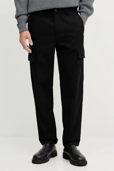 Kalhoty s příměsí vlny BOSS Orange Sisla-R-Cargo-2