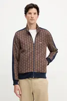 Mikina Lacoste pánská, hnědá barva, vzorovaná, SH1368