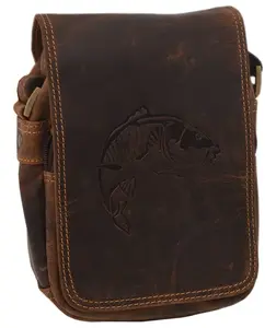 Mercucio pánské kožené crossbody tmavěhnědé kapr