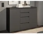 Komoda so 4 šuplíkmi Brest, 119 cm, antracitová%
