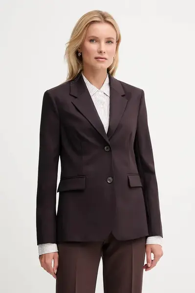 Sako s přídavkem vlny Tommy Hilfiger vínová barva, WW0WW46662