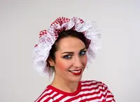 Čepiec červeno biely kockovaný