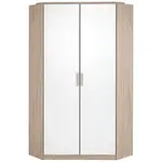 MID.YOU ROHOVÁ ŠATNÍ SKŘÍŇ, barvy dubu, bílá, 95/198 cm